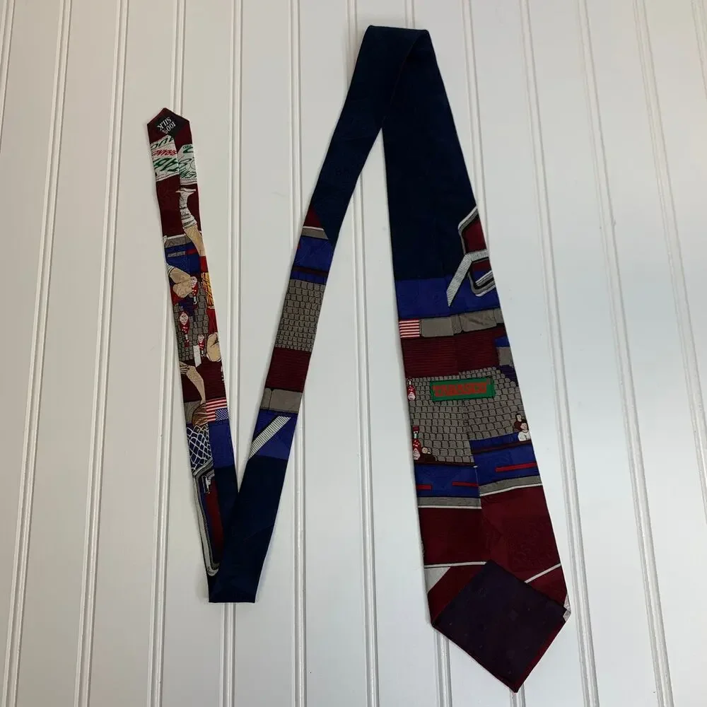 Tabasco Basketball Motif Mens Necktie Tie Vintage Silk